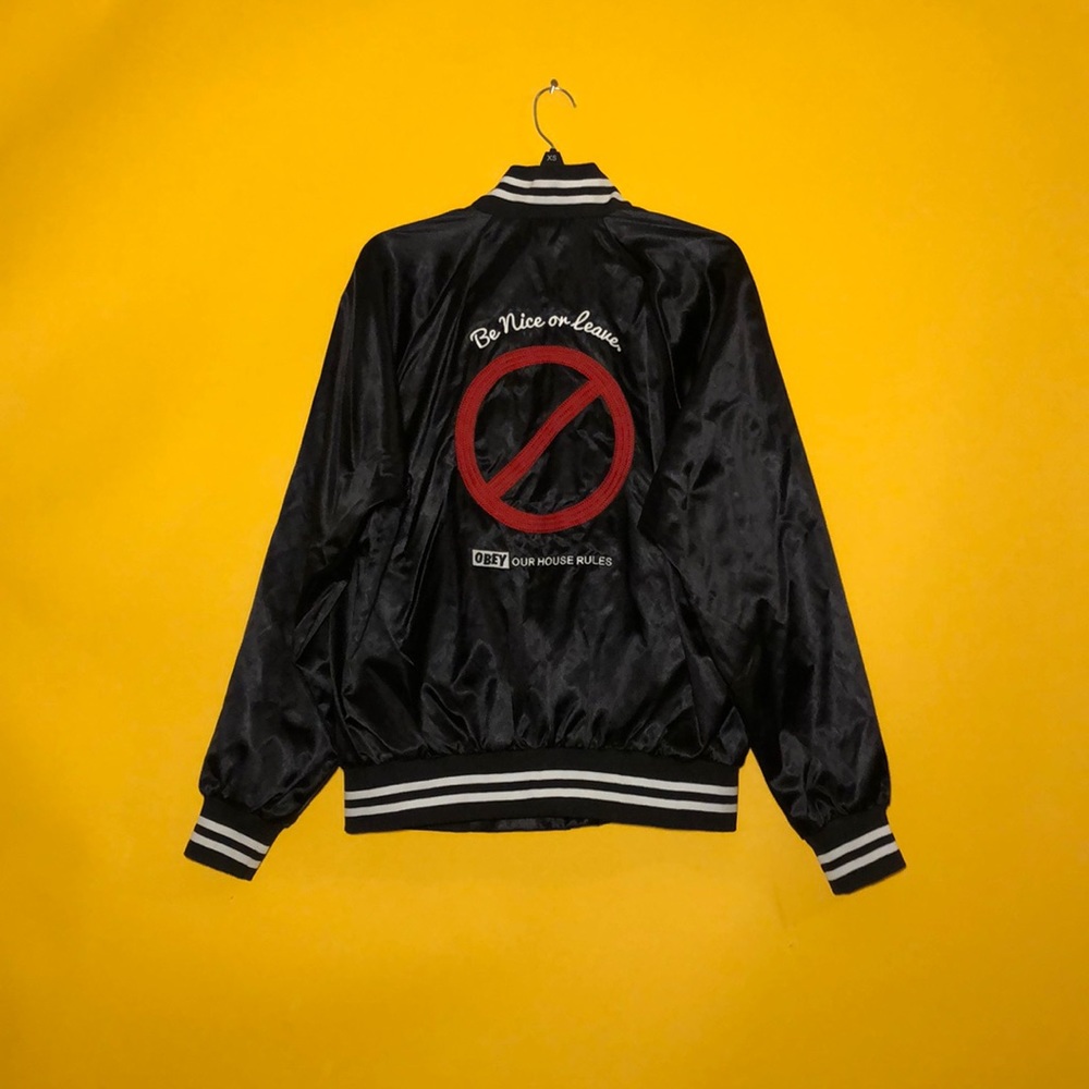 🟠 Men’s OBEY x American Two Shot 🟠 bomber jacket - Picture 2 of 11